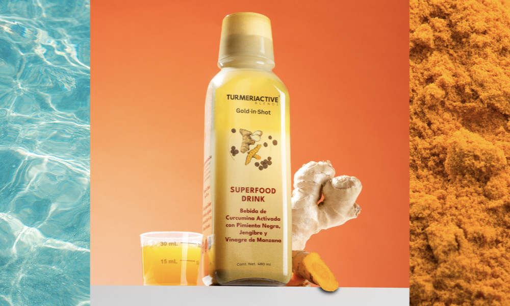 TURMERIACTIVE Blends - Gold in Shot SUPERFOOD Drink Jengibre con Curcumina