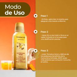 TURMERIACTIVE Blends - Gold in Shot SUPERFOOD Drink Jengibre + Curcumina
