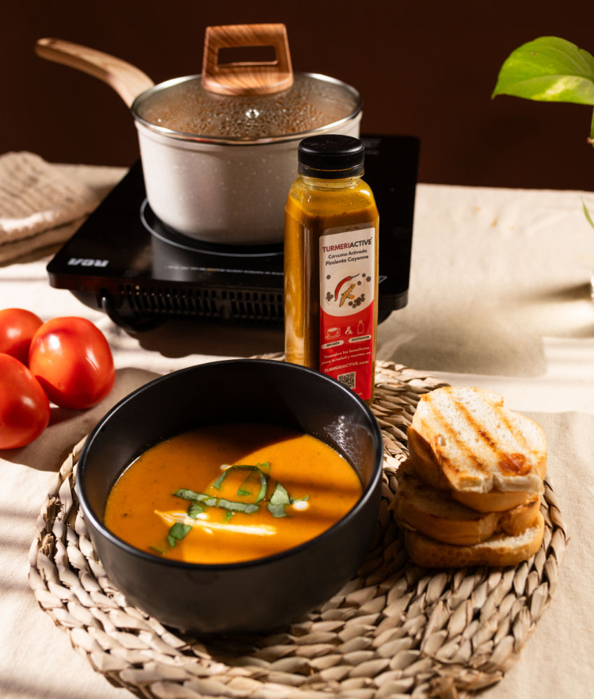 TURMERIACTIVE Blends - Recetas Sopa de Tomate Rostizado Spicy